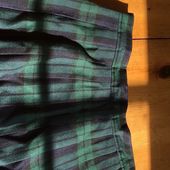 Vintage L.L. Bean Green Tartan Midi Skirt - Picture 5 of 5